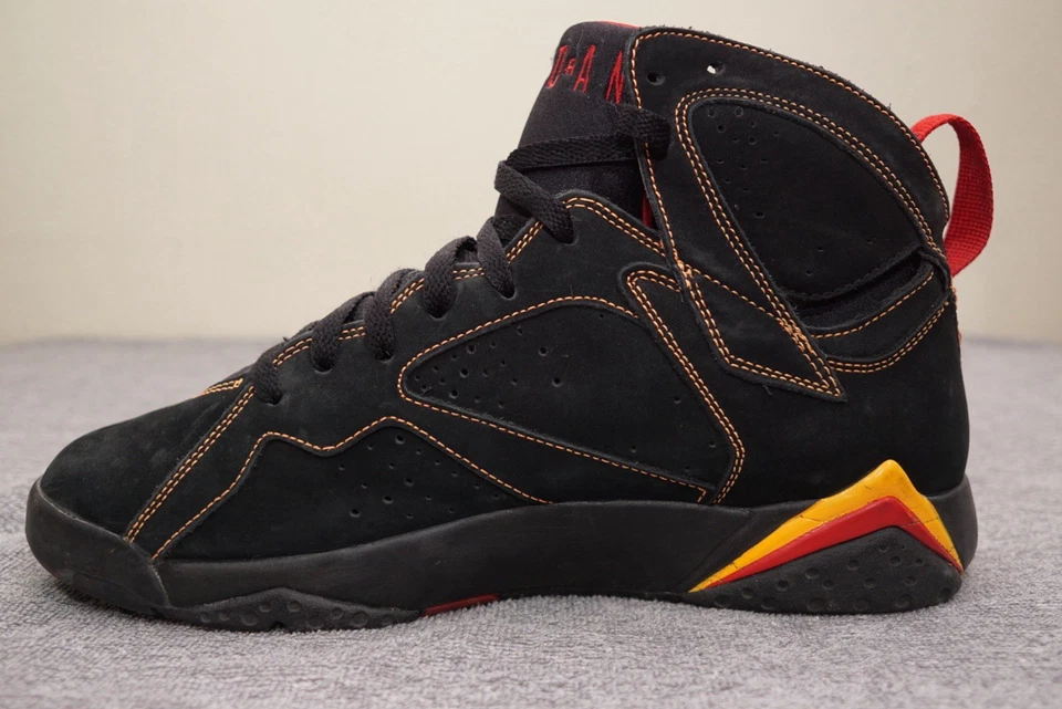 Air Jordan 7 Retro Citrus VII Negro Rojo Amarillo Hombre Talla 11 Foto 3 de 4