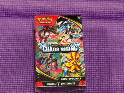 Pokemon Pokmon TCG Mega Evolution Chaos Rising Booster Bundle, 6 Booster Packs,