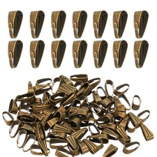 8.5x3.5mm Snap Bail Hook Pinch 100Pcs, Pendant Clasp Connectors Bronze