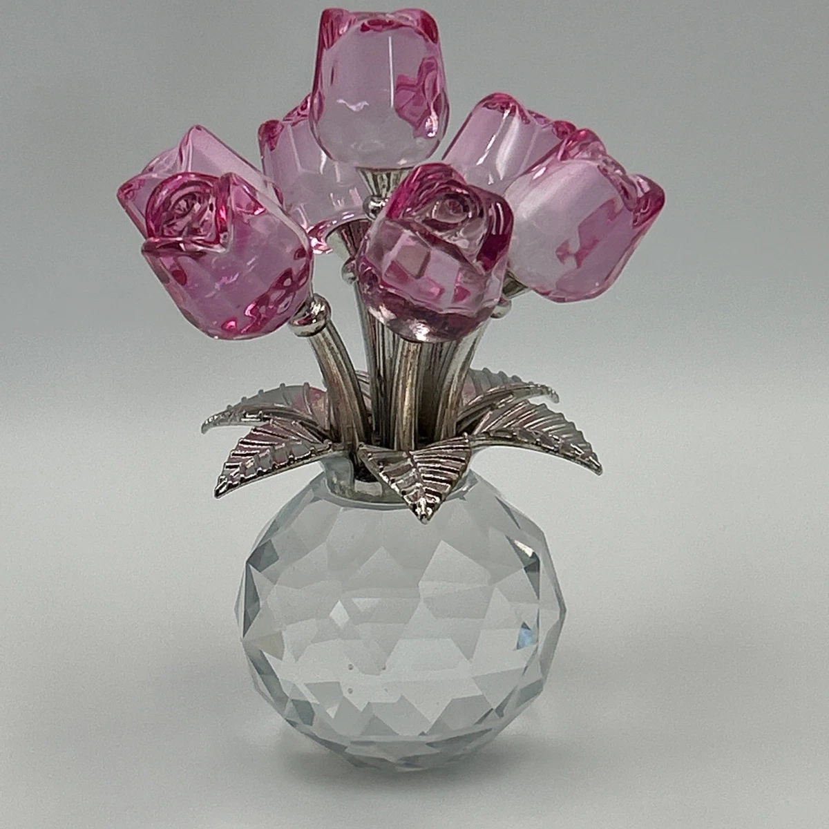 バラのクリスタル　透明　クリア 25+ Glass Rose Floral Décor for sale | Updated Oct 2026