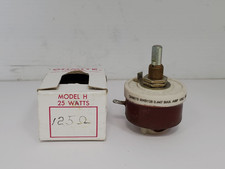 OHMITE RHS125 RHEOSTAT WIREWOUND POTENTIOMETER 125 OHMS 25 WATTS MODEL H NIB
