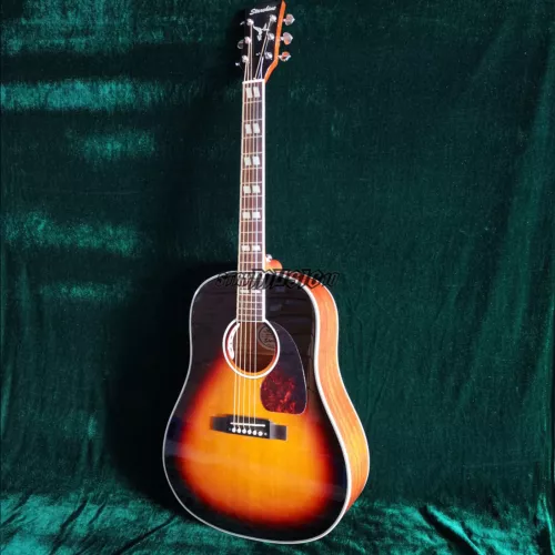 Sunburst J45 Mold Solid Spruce Acoustic Guitar Mahogany Back & Side Build-in EQ