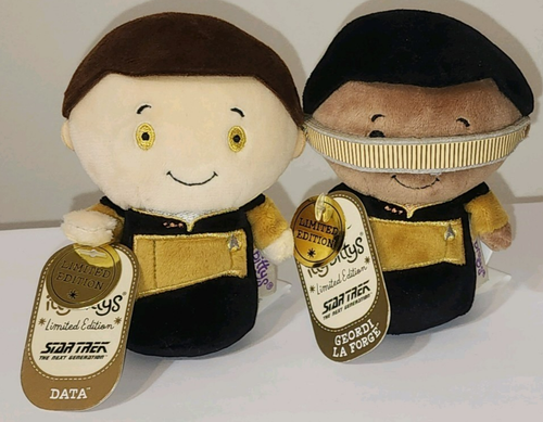 Hallmark Itty Bittys Star Trek DATA & GEORDI LA FORGE Limited Edition NWTs Plush - Picture 2 of 12