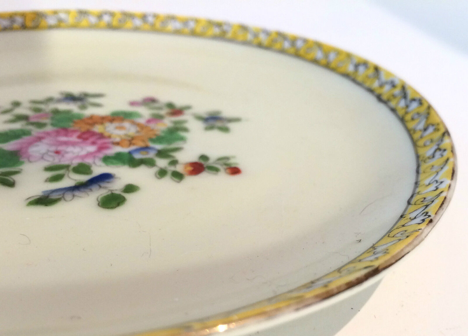 Hand Painted Noritake China, Serving Plate/Candy Dish with handle 