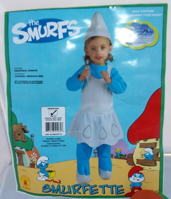 The Smurfs Smurfette Halloween Costume Newborn 0 - 6 mos New Baby ...