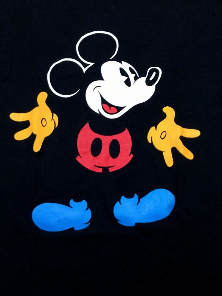 Camiseta De Colección Años 80 Mickey Mouse Hecha en Disney EE. UU. Puntada Única Rap Hip Hop Camiseta OSFA Foto 2 de 4