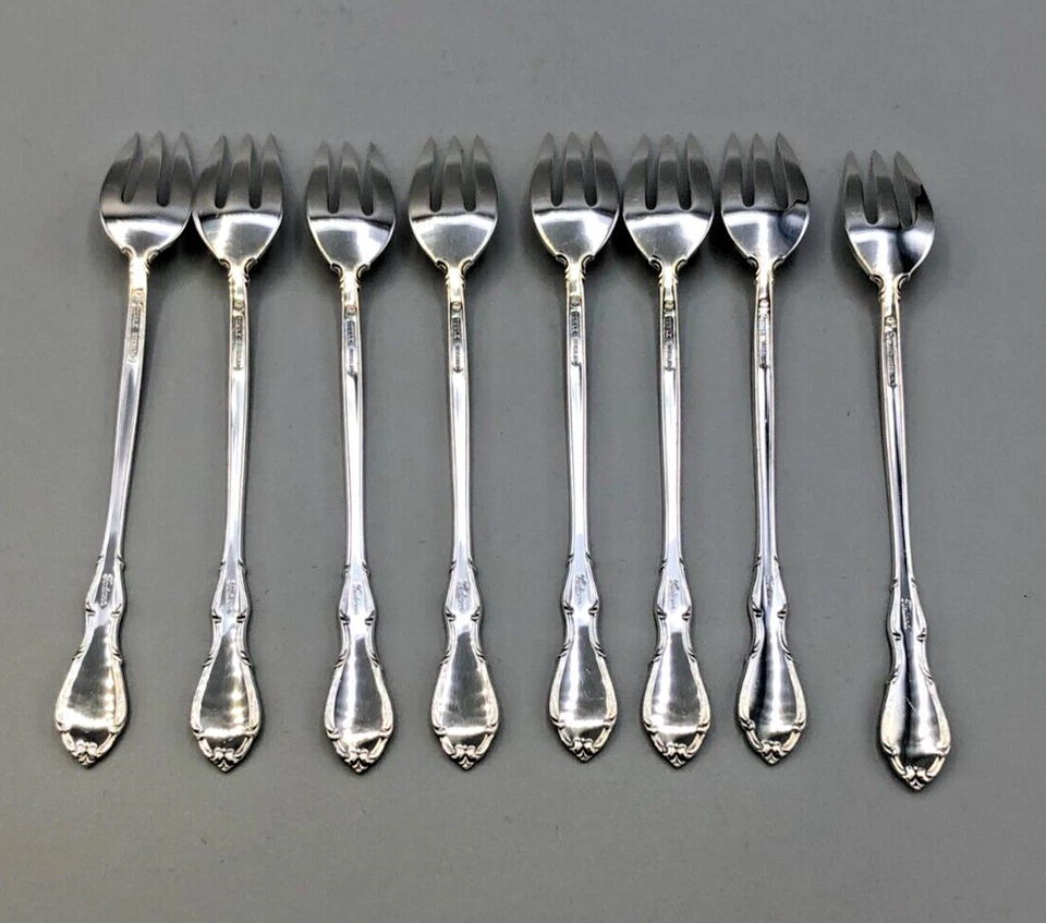 Juego de 8 tenedores de cóctel Fontana by Towle de plata de ley de 5,5" Foto 3 de 4