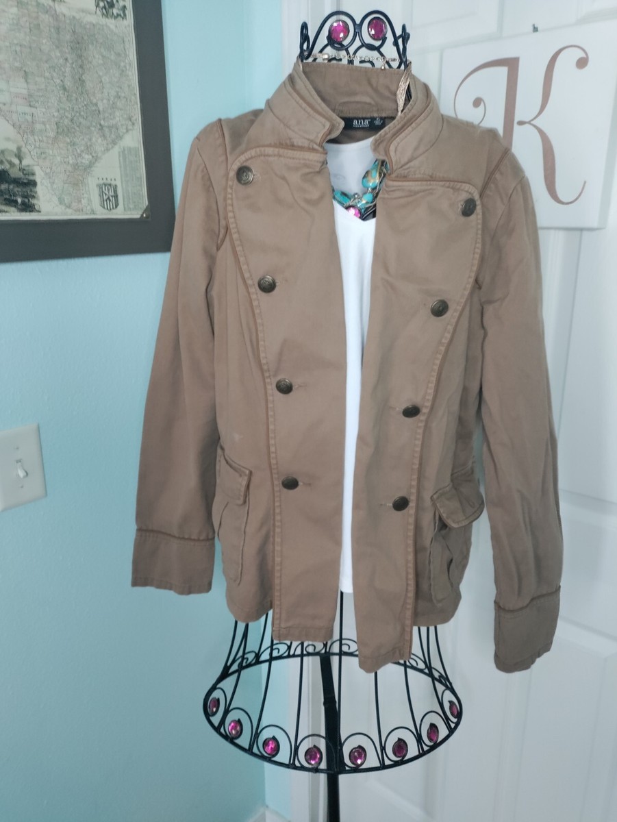 a.n.a. Dark Khaki Military Front Jacket Size XL | eBay