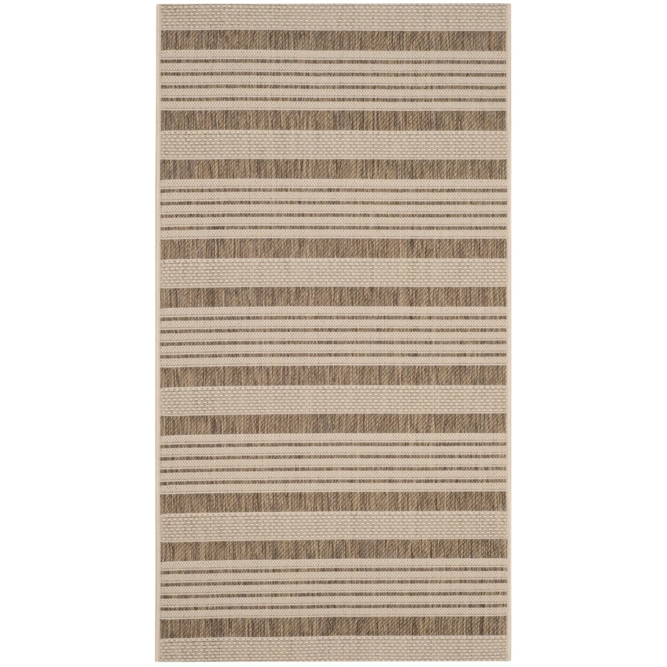 SAFAVIEH Indoor Outdoor CY6062-242 Courtyard Brown / Bone Rug - Image 2 of 4