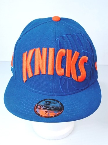 New Era 59Fifty New York Knicks Blue Orange Fitted Hat Size 7 1/4