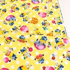 Despicable Me, Minion Cotton Fabric Yellow Color by fat quarter or other size