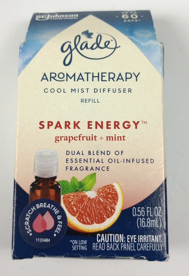 20 Glade Aromaterapia Cool Mist Difusor Recarga Spark Energy Pomelo Como Nuevo Foto 3 de 4