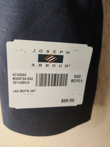 Jungen Joseph Abboud Marine Anzugjacke Größe 8 Neu Mit Etikett - Bild 3 von 3