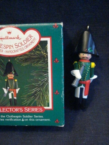 Hallmark Keepsake Christmas Ornament Holiday "Clothespin Soldier" 1986 French