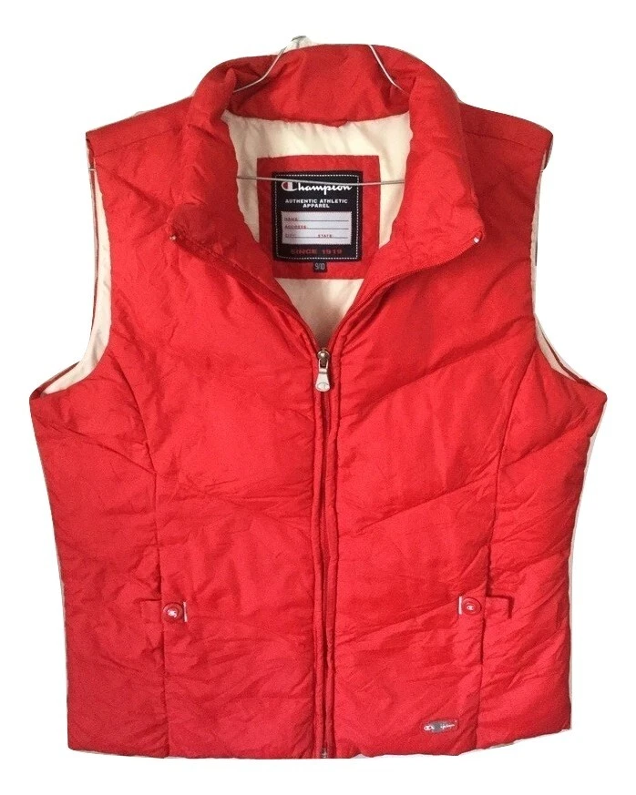 Champion Sleeveless Red Jacket Jacke Jacket Young Child Size 9 10 Ages