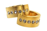 Minott Damen Ohrschmuck Ohrringe Creolen Aus Edelstahl Mit Zirkonia 21945