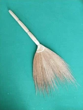 Vtg Primitive Pilgrimage Handmade Twig Stick & Straw Sweep whisk Broom farmhouse