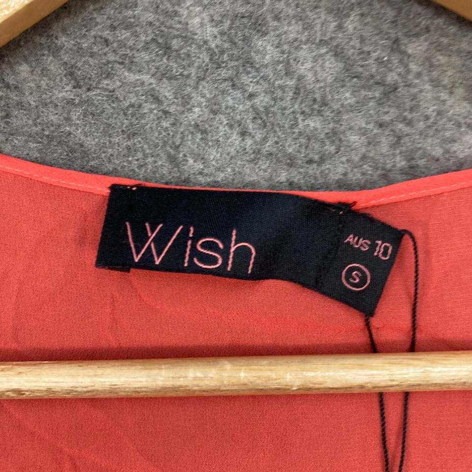 NUEVO Top Wish para mujer 10 seda pequeño transparente sin mangas cuello redondo 7601 Foto 4 de 4