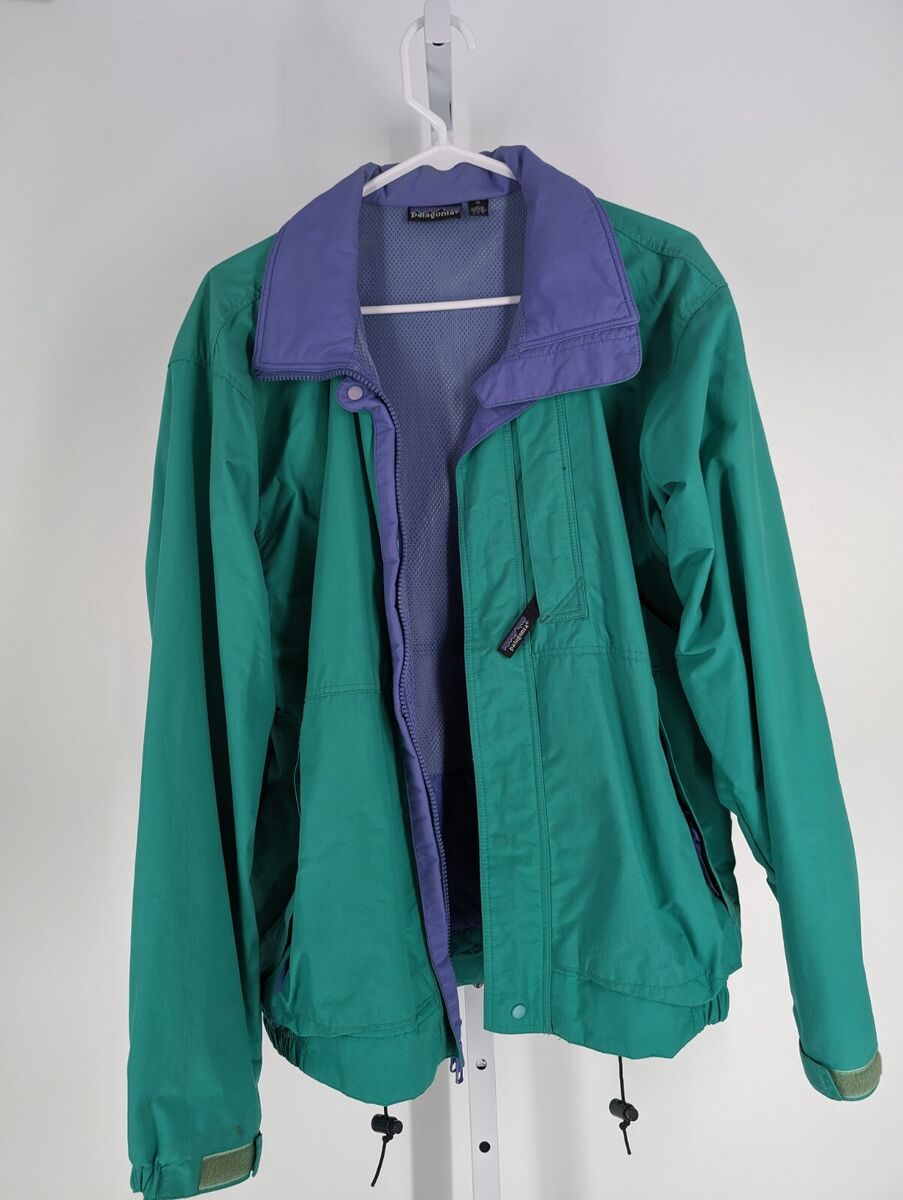 Vintage 90's Patagonia Green Double Zipper Full Zip Rain Vintage 90's Patagonia Green Double Zipper Full Zip Rain