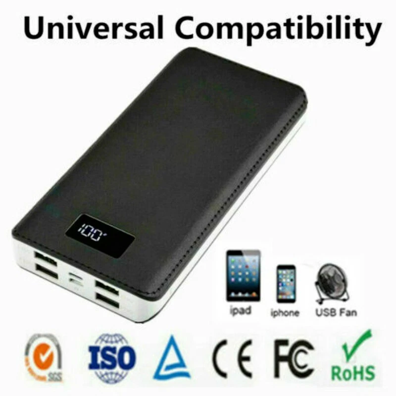 Banco de alimentación portátil de 5000000 mAh batería externa cargador de 4 USB para teléfono celular Foto 4 de 4