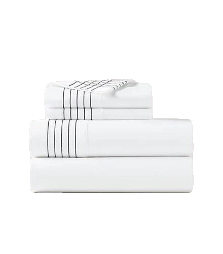 $360 NUEVO RALPH LAUREN HOME QUEEN SÁBANA PLANA Y 2 FUNDAS DE ALMOHADA 624TC GRAFITO Foto 4 de 4