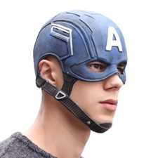 Captain America Civil War CA Mask Cosplay Steven Rogers Latex Mask Props