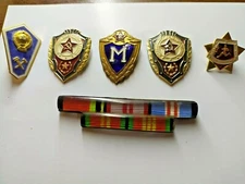 🔥Lot of awards, badges and nameplate original Soviet Ussr
