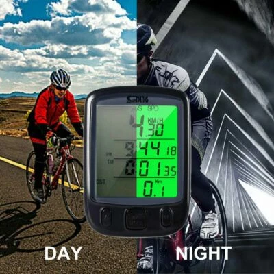 SUNDING Impermeable LCD Inalámbrico Bicicleta Computadora Velocímetro Bicicleta MTB Odómetro Ciclismo