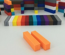 NEW 2 40' Shipping Containers - N Scale 1:160 - ORANGE - ALL COLORS AVAILABLE 