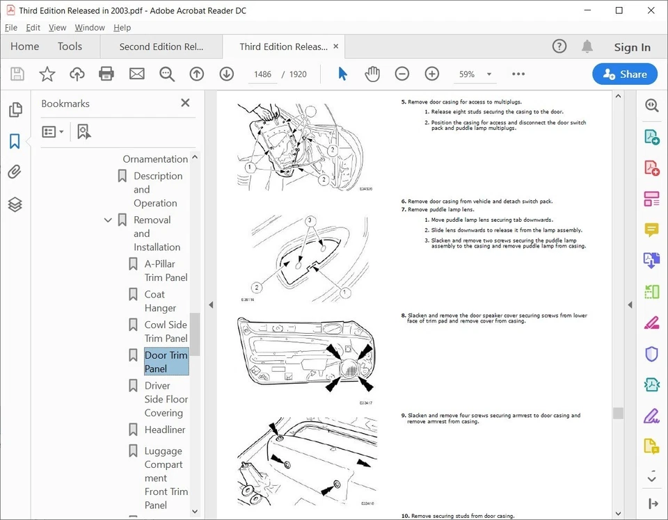 Service and Repair Manual for Jaguar XK, XK8, X100 (fits year: 1997 - 2006) - Image 4 of 4