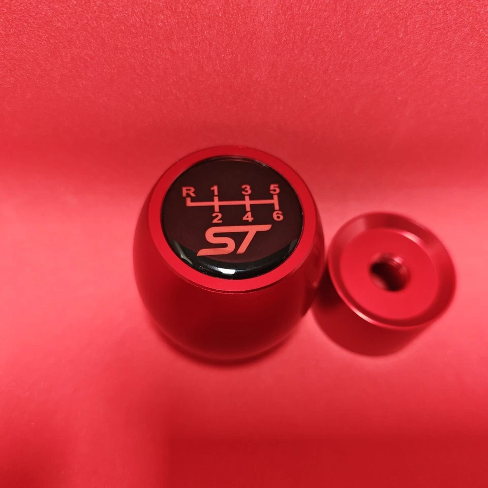 PERILLA DE CAMBIO DE ALUMINIO DEPORTIVA ROJA 6SP PARA FOCUS MK3 MK4 FIESTA MK7 MK8 ST TURBO Foto 2 de 4