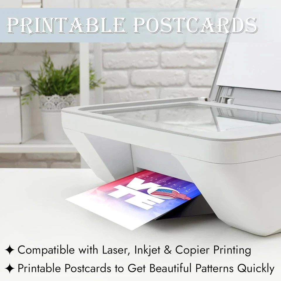 Cartões postais em branco para correspondência, 80 cartões postais para correspondência, 300 GSM branco 4 X 6 polegadas - Imagem 3 de 4