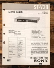 Sony ST-V30 Tuner Service Manual Original 