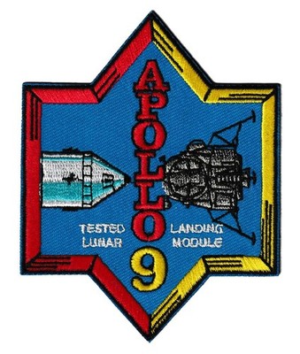 Kellogg's cereal premium NASA Apollo 9 moon mission embroidered space patch