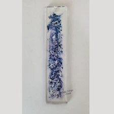 Handcrafted Resin Bookmark – Clear with Blue Center, Thick Durable Design