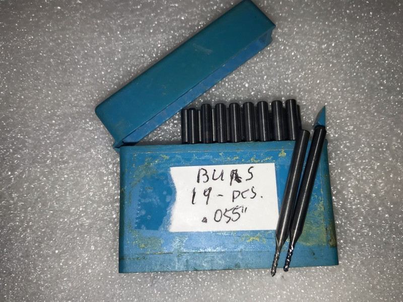 21-CARBIDE BURS. .055" DIAMETER.