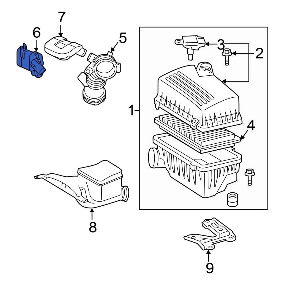 For Toyota Camry 2010-2011 Toyota 178930V010 Lower Engine Air Intake Resonator - Image 2 of 2