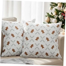 Christmas Velvet Decorative Throw Pillow Covers, 20x20 Inch - Pack of 2 - Soft 