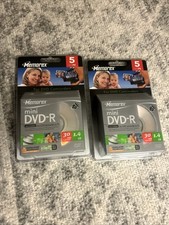 Lot of 2 5-Pack Memorex 4X Camcorder 1.4 GB 30 Min Mini DVD-R Single Sided 8cm
