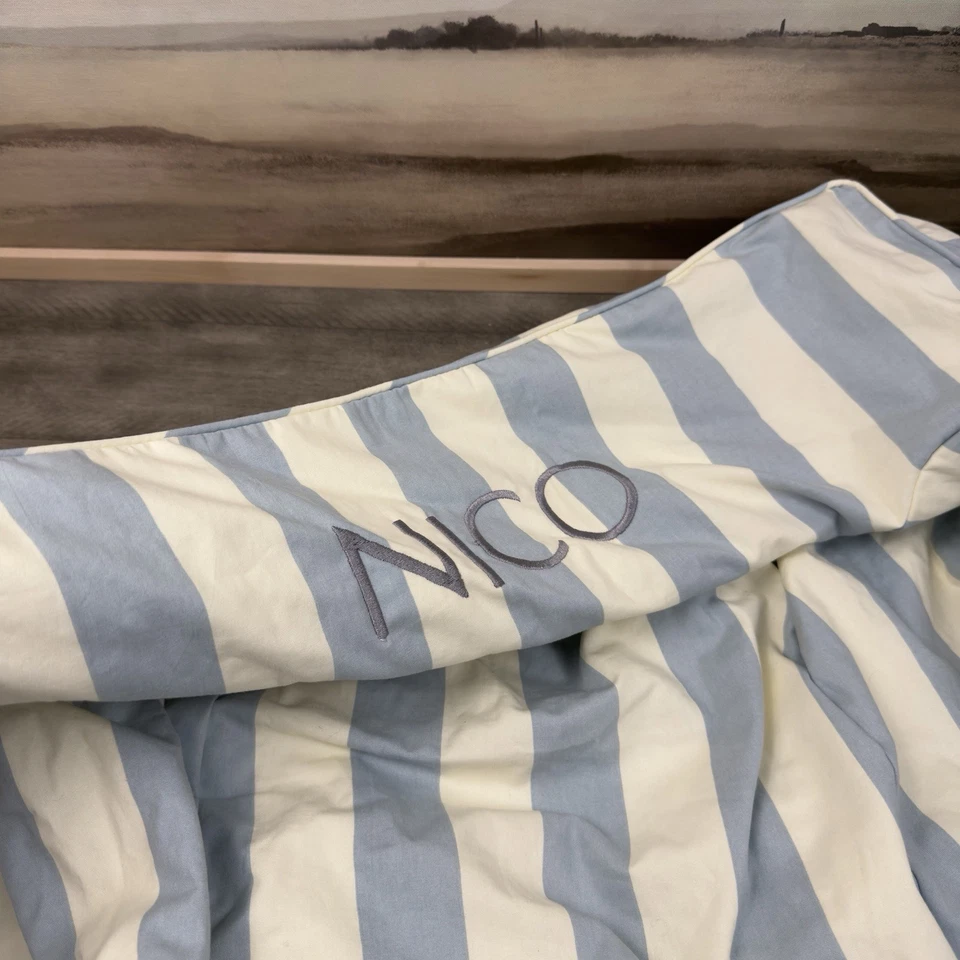 Pottery Barn Kids Anywhere Chair Slipcover Only Chris Loves Julia Stripe Mono OB - Image 4 of 4