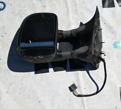 2003 Ford F250 Left Side Power Mirror Tow Mirror Black LH Side View Mirror FADED