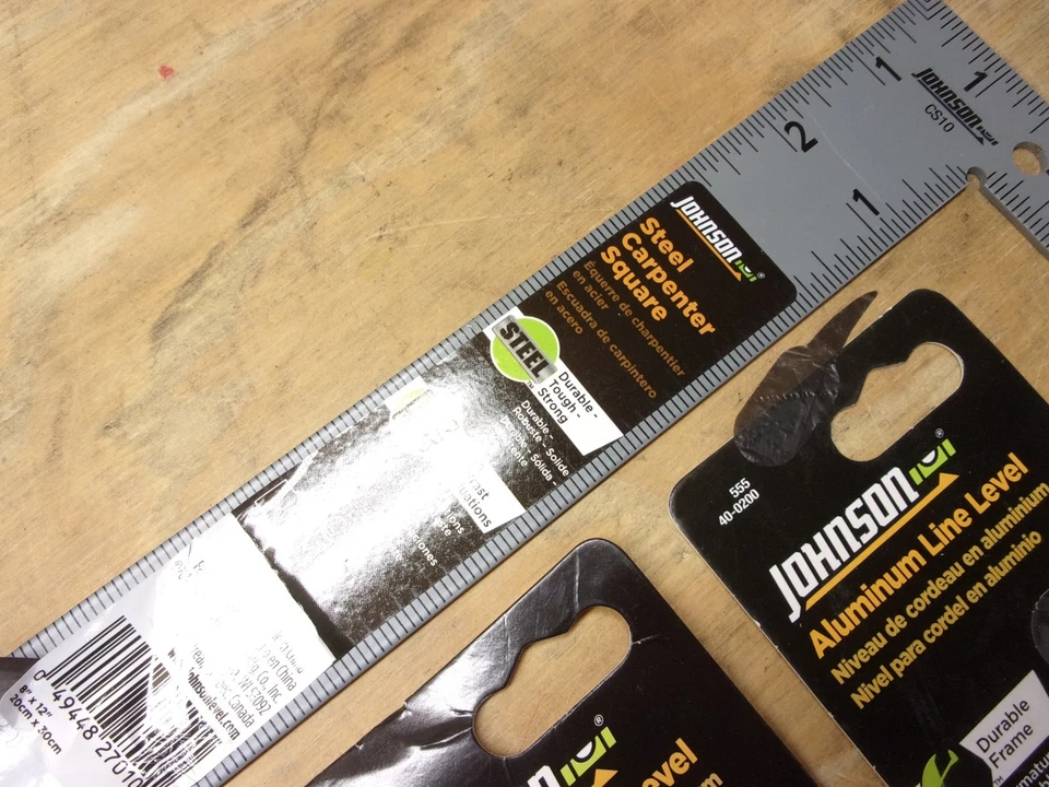 7pc. SET JOHNSON SQUARE, TORPEDO AND LINE LEVELS    .. - Image 2 of 4