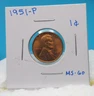 1951-P ONE CENT WHEAT PENNY / COIN / Mint State Uncirculated