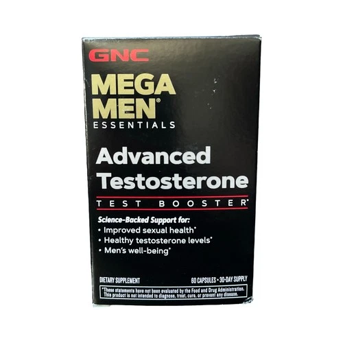 GNC Mega Men Advanced Testosterone Test Booster 60 Capsules - Exp 10/2027