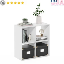 Cubic Storage Cabinet 4 Shelves Multi-Purpose Organizer Freestanding Furniture