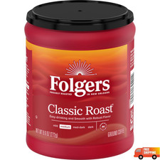 Folgers Classic Roast Ground Coffee, Medium Roast, 9.6 oz Canister 10.33 per pound