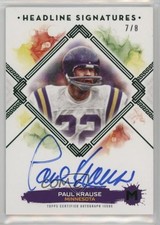 2023 Topps Motif Headline Signatures Winsor Green 7/8 Paul Krause Auto HOF 1n4k