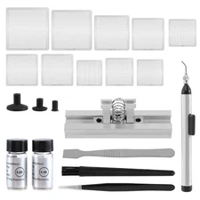 BGA Reballing Direct Heating Stencils Soldering Paste Balls Station Steel 3219