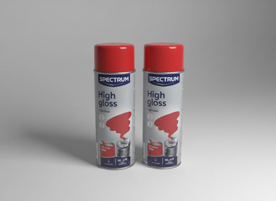 2x 400ml Spectrum Farbspray Rot   Hochwertiger Sprühlack für Innen & Außen