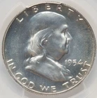 1954 PCGS PR-67 Benjamin Franklin Silver Half Dollar Proof Mintage 233,300